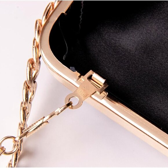 Women's Rhinestone Clutch Evening Bags Sparkly Glitter Formal Handbags - Picture 6 of 6